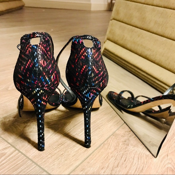 Black multicolor Stuart Weitzman nudist sandal - Picture 6 of 8